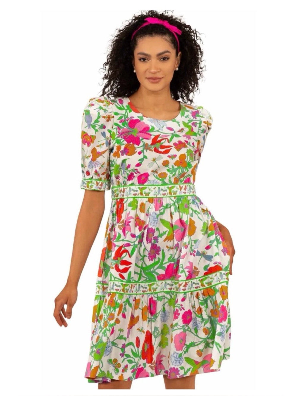 NWT Gretchen Scott Frolic Dress in Birds & The Bees - Brights  Size XS